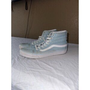 VANS Sk8 Hi Baby Blue Classic Canvas Lace Up Skate Shoes Women’s 9